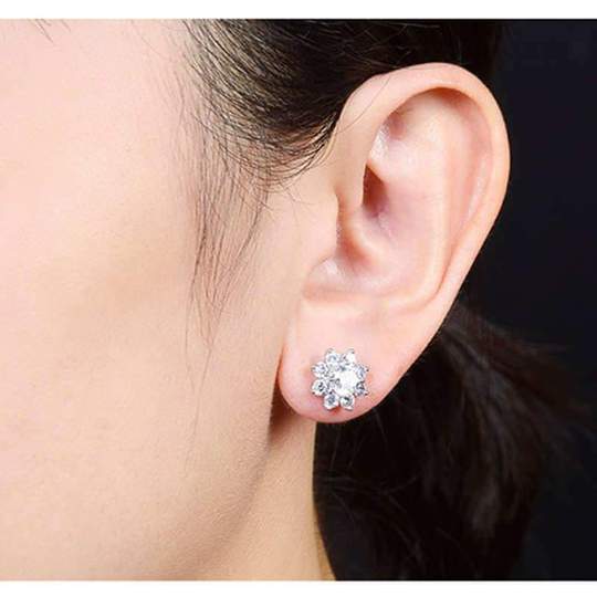 Flower Design Stud Earrings