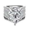 Stunning 9.0CT Pear Cut Engagement Ring in Widen Band