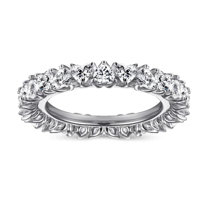 Heart Design Eternity Wedding Band