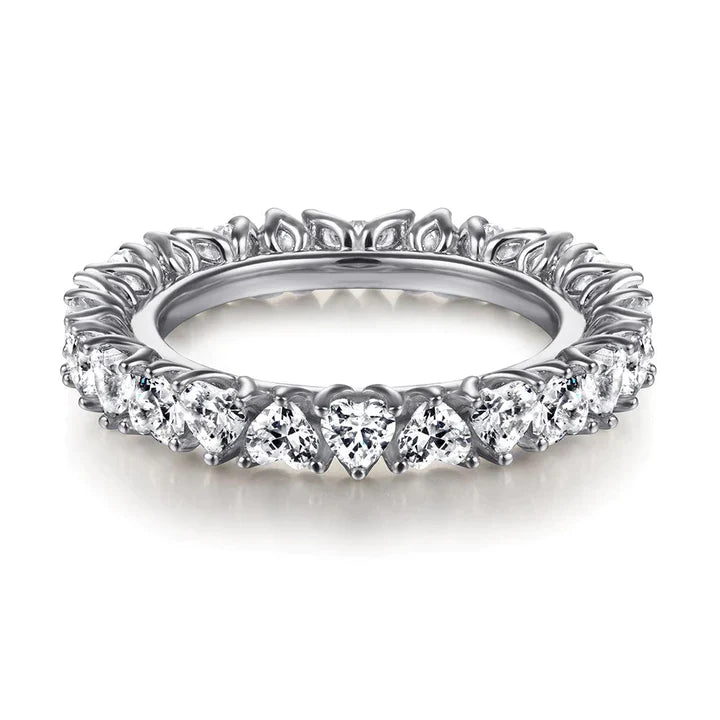 Heart Design Eternity Wedding Band