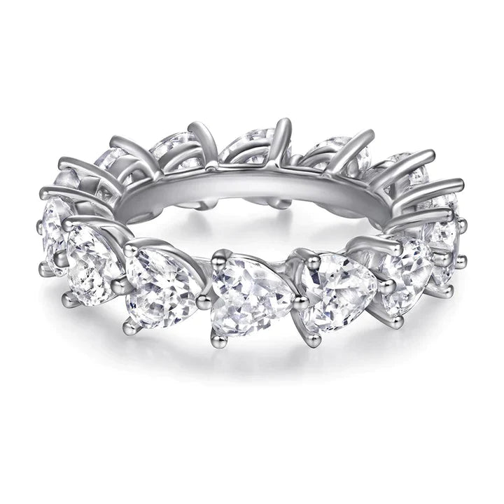 Heart Shape Eternity Wedding Band