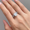 Luxury 2PC Cushion Cut Bridal Set In Sterling Silver