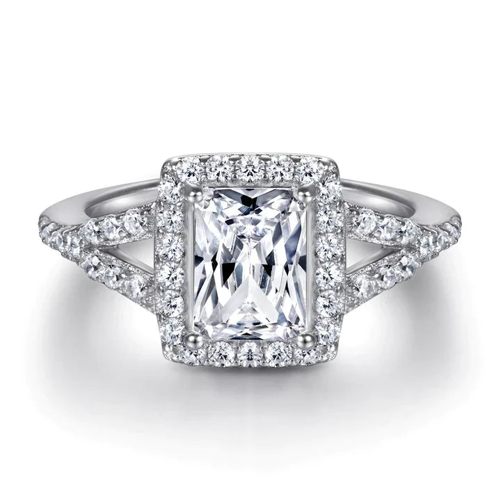 Split Shank Radiant Cut Engagement Ring