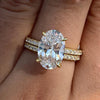 Classic 5.0 Carat Oval Cut Wedding Bridal Set