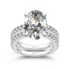 Classic 5.0 Carat Oval Cut Wedding Bridal Set