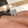 Radiant Cut Solitaire Engagement Ring In Sterling Silver