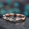 White & Paraiba Tourmaline Stackable Wedding Band