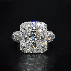 3.0 Carat Dreamy Wedding Radiant Cut Sterling Silver Engagement Ring