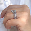 Exquisite Radiant Cut 3PC Bridal Set In Sterling Silver