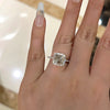 Stunning Asscher Cut Sterling Silver Bridal Set with Infinity Band