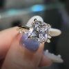 Elegant Cushion Cut Golden Tone Bridal Ring Set In Sterling Silver