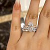 Exclusive Marquise Cut 3PC Wedding Ring Set In Sterling Silver