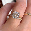 Stunning Golden Tone Cushion Cut Wedding Bridal Set In Sterling Silver